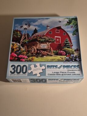 Bits and Pieces 300-Piece Large Piece Puzzle - Flower Sale 45324 Open Box Fair
